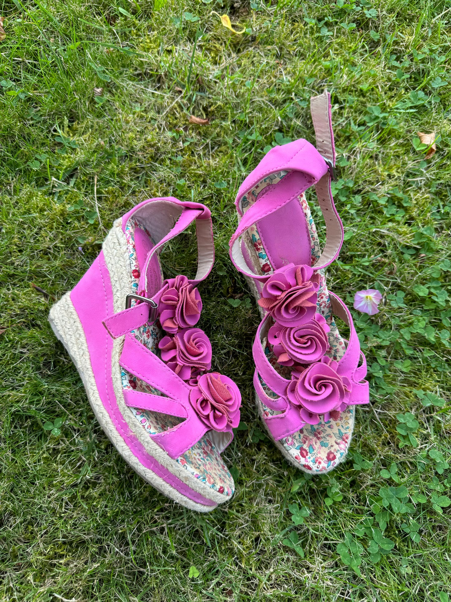 Chaussures compensées rose |37