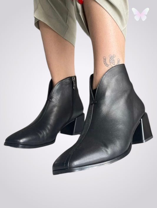 Bottines noir cuir | 39