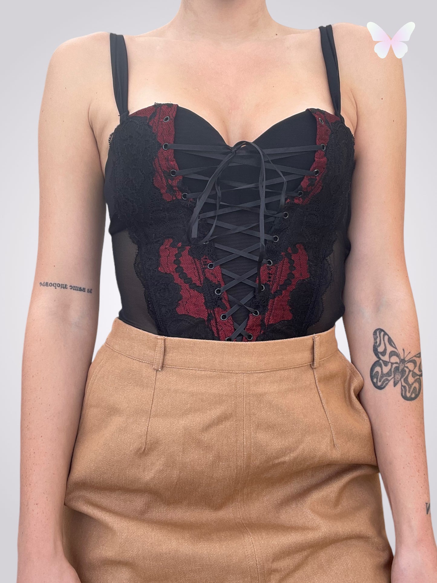 Black and red corset | S