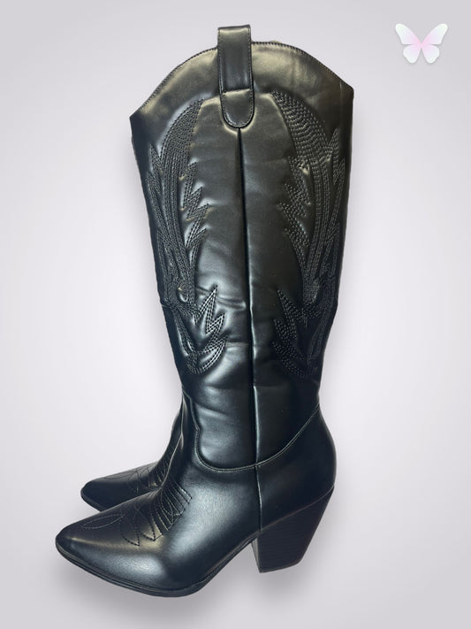 Black cowboy boots