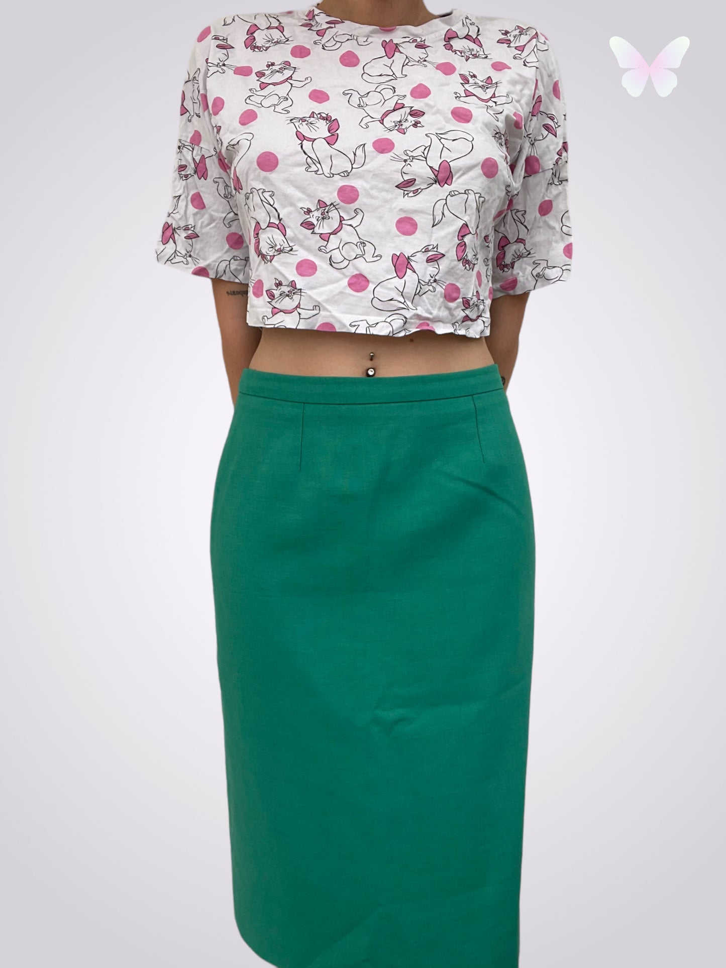 Green midi skirt | M