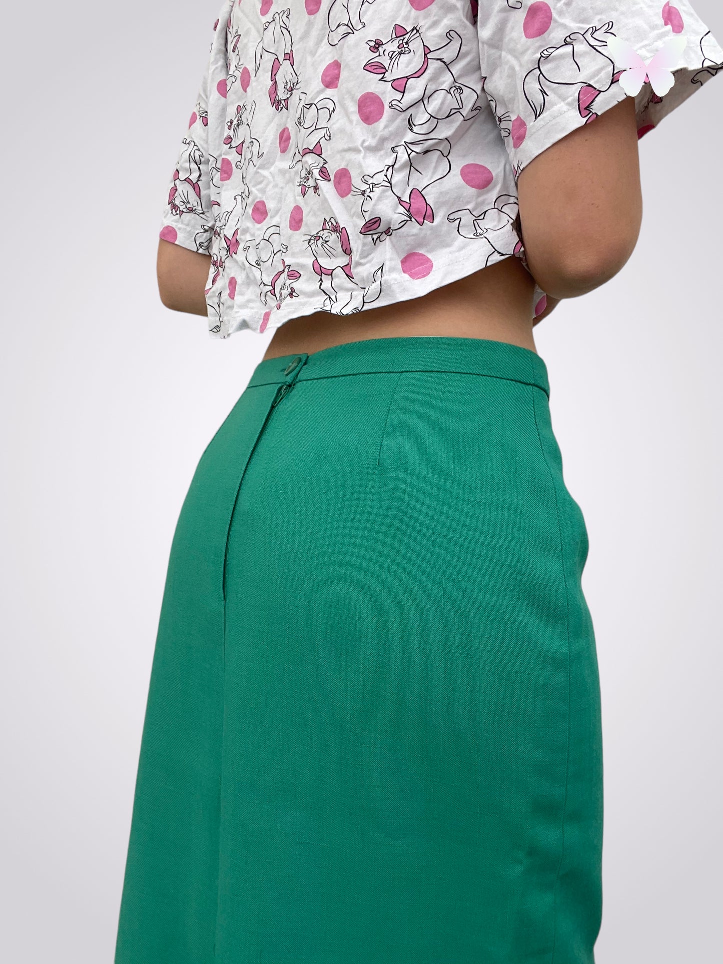 Green midi skirt | M