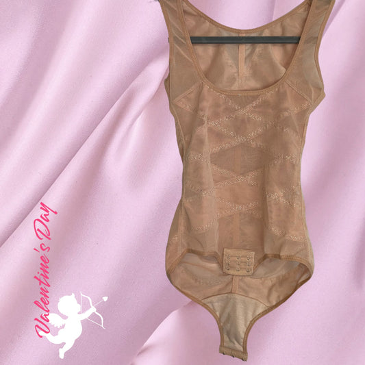 Pink/beige bodysuit | XS